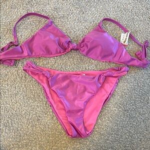 Dippin daisys pink bikini set